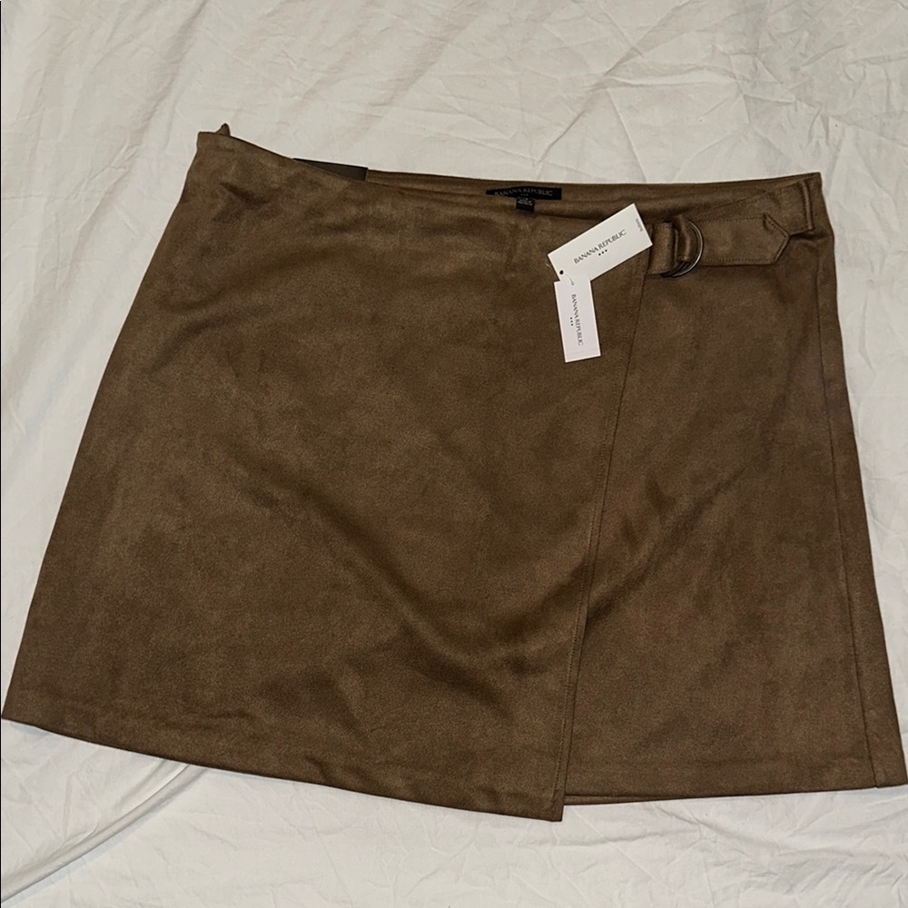 Banana Republic Tan Wrap Mini Skirt